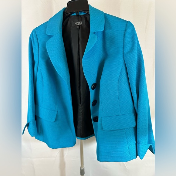 Kasper Jackets & Blazers - Kasper women’s business attire. Radiant blue color. Three button. Size 16w.